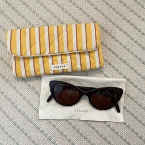 Sézane Bianca Dark Tortoiseshell Sunglasses